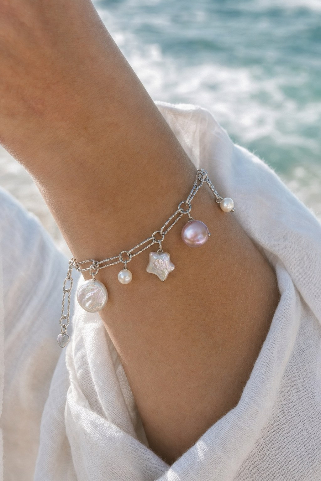 Sea Treasures Charm Bracelet close-up detail