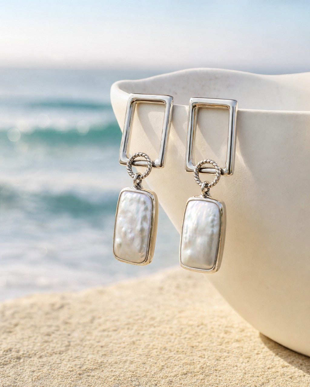 Window Baroque Pearl Earrings