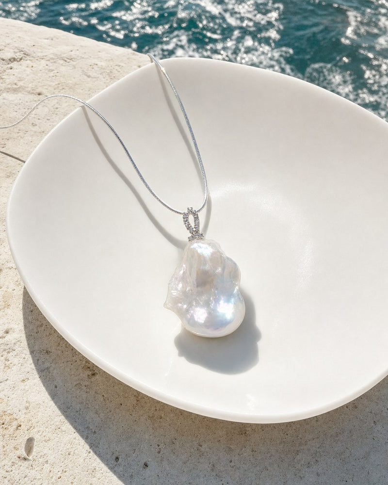 Moonrise Baroque Pearl Pendant