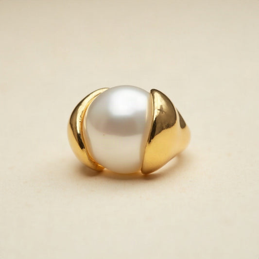 Chunky Pearl Cocktail Ring