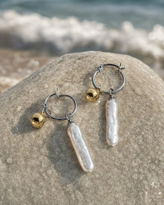 Sun & Sea Hoop Earrings