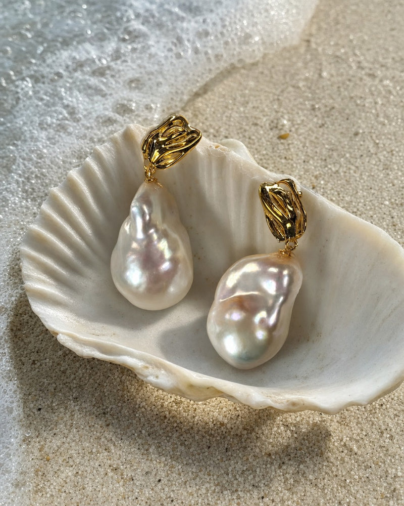 Golden Hour Baroque Drop Earrings