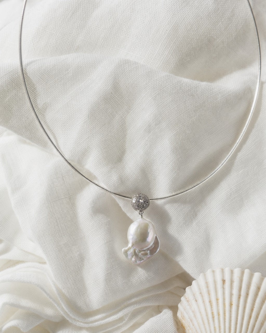 Moonlit Baroque Pearl Collar