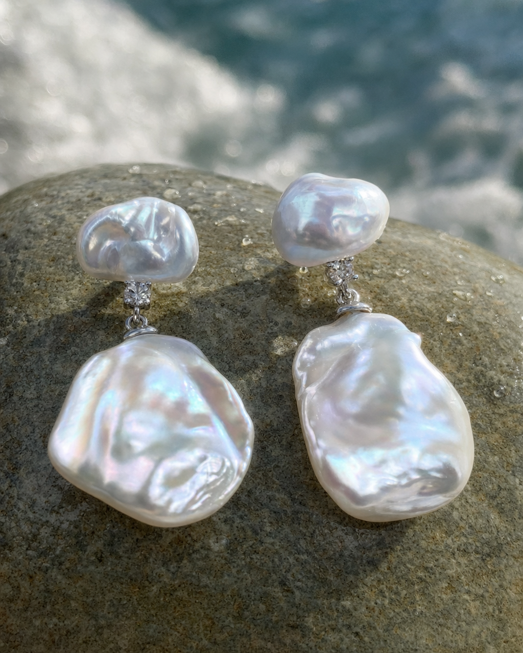 Tidepool Double Pearl Earrings